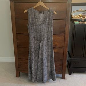 Theory silk black and white slip dress